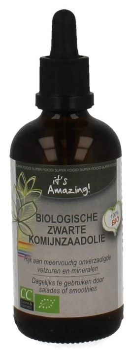 It'S Amazing Zwart Komijnzaad Olie Bio (100 ml)