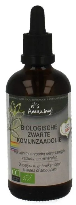It'S Amazing Zwart Komijnzaad Olie Bio (100 ml)