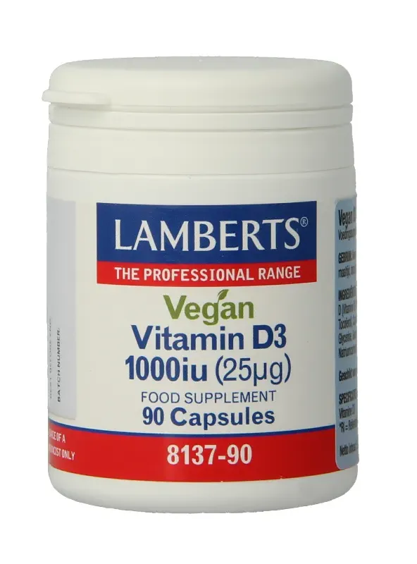 Lamberts Vitamine D3 1000IE 25mcg Vegan (90 capsules)