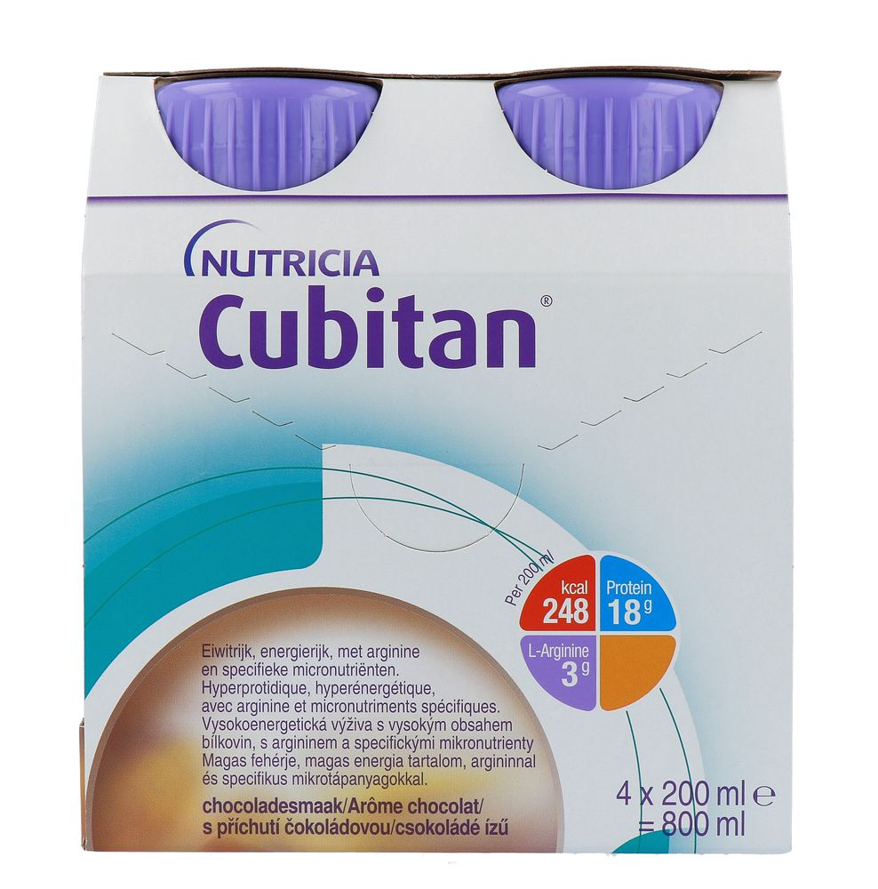 Cubitan Chocolade 200Ml (4 Stuks)
