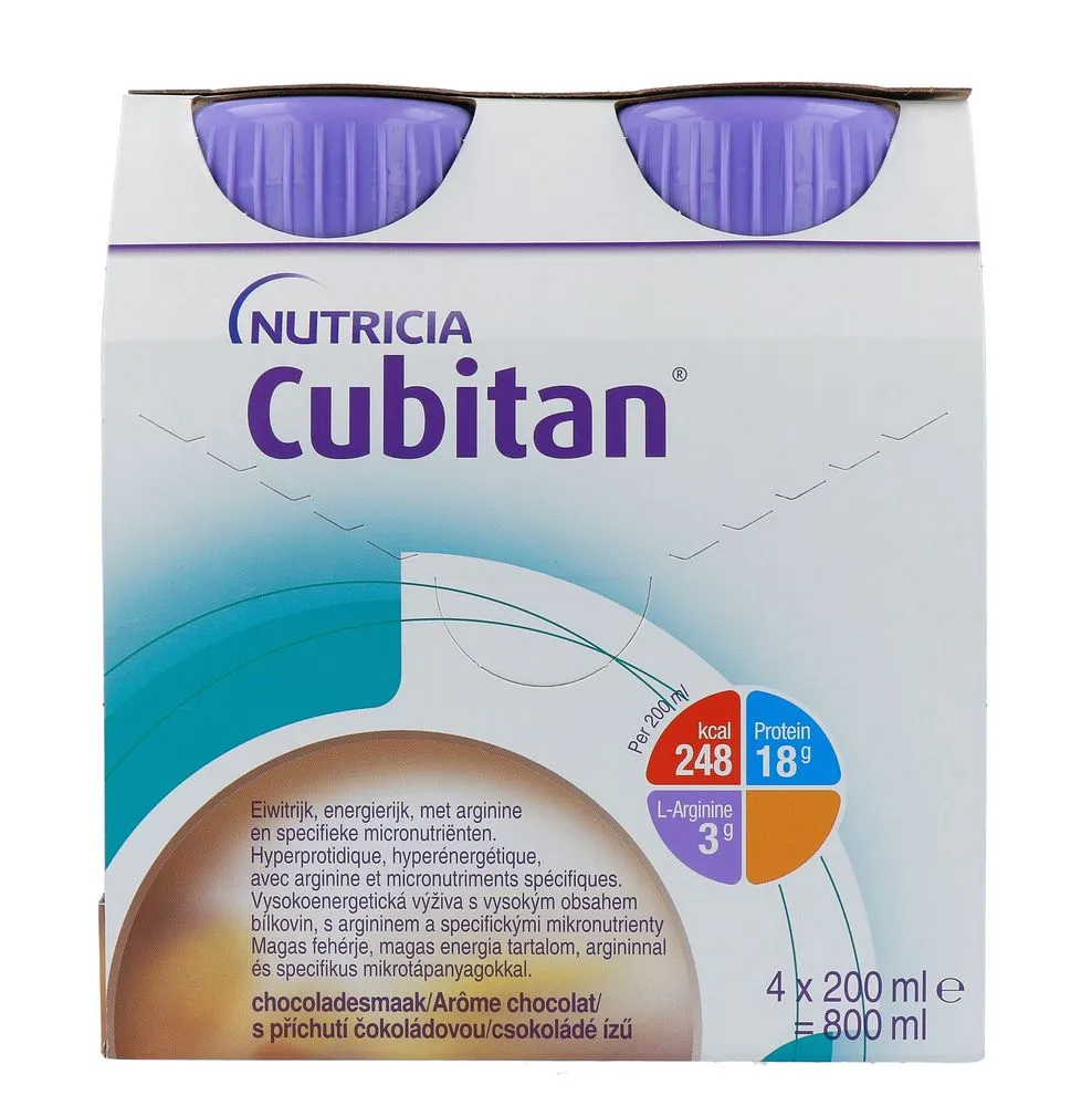 Cubitan Chocolade 200Ml (4 Stuks)