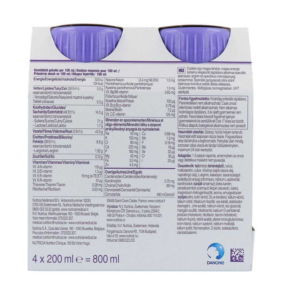 Cubitan Chocolade 200Ml (4 Stuks)