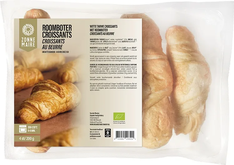 Zonnemaire Croissant Roomboter Bio (4 stuks)