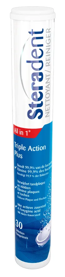 Steradent Triple action plus (30 stuks)