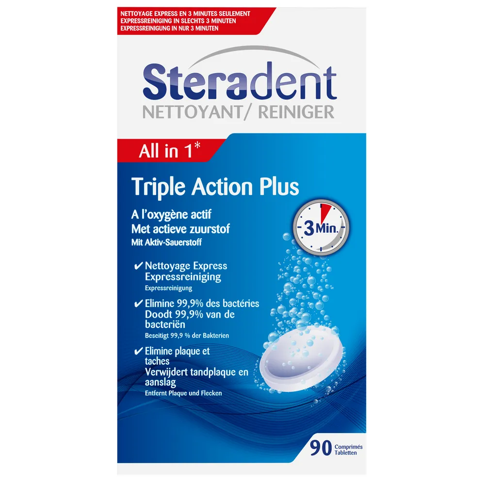 Steradent Triple action plus (90 stuks)