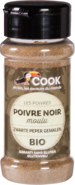 Cook Zwarte Peper Gemalen Bio (45 gr)