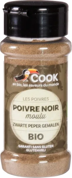 Cook Zwarte Peper Gemalen Bio (45 gr)