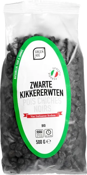 Greenage Zwarte Kikkererwten Bio (500 gr)