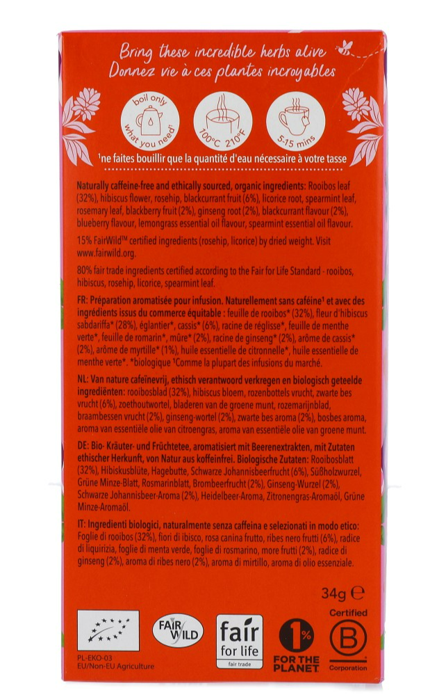 Pukka Organic Teas Morning Berry Bio (20 zakjes)