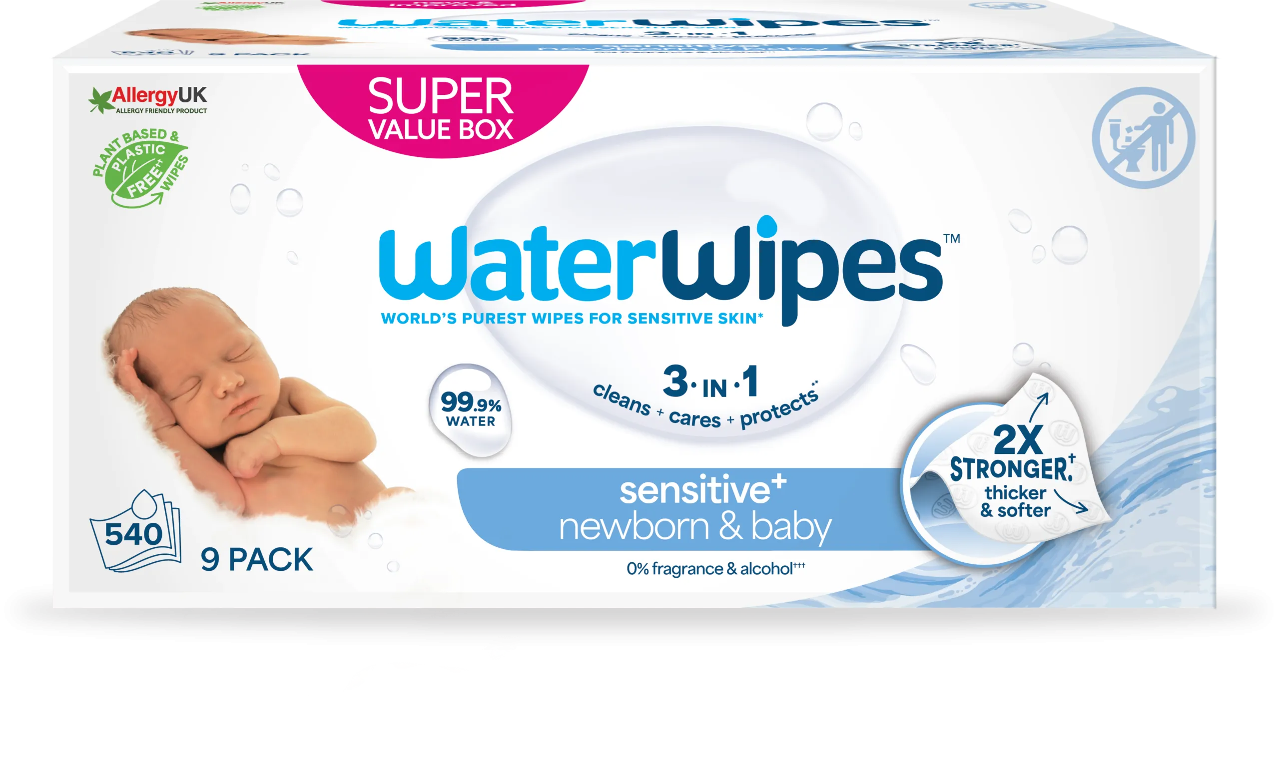 WaterWipes Babydoekjes 9-pak (540 stuks)