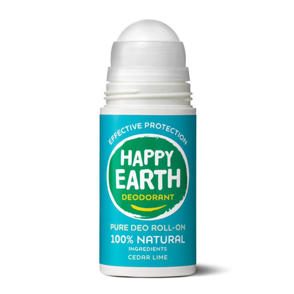 Happy Earth Pure deodorant roll-on cedar lime (75 ml)