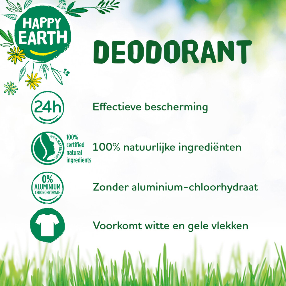 Happy Earth Pure deodorant roll-on cedar lime (75 ml) - image 5