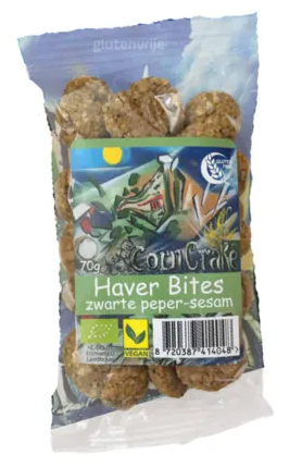 Corn Crake Haver Bites Zwarte Peper-sesam (150 gr)