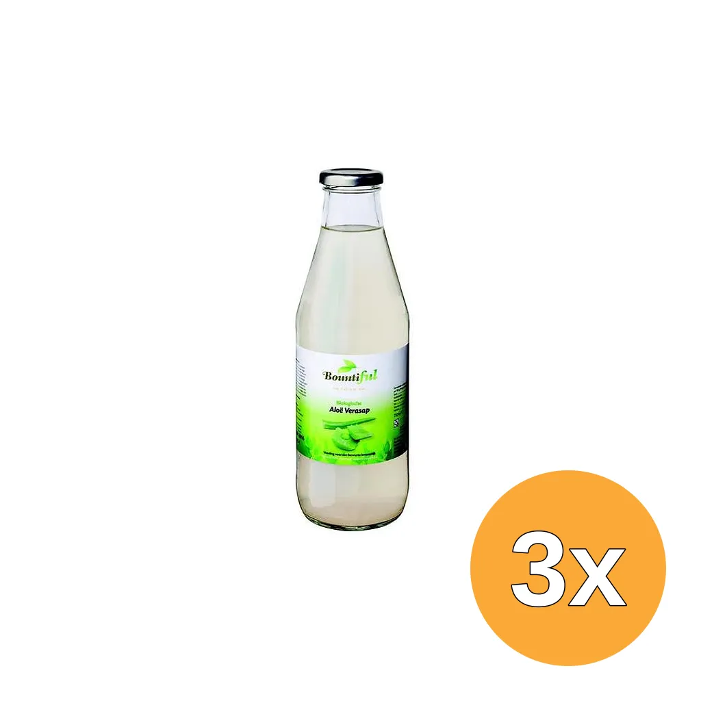3x Bountiful Aloe vera sap bio (750 ml)