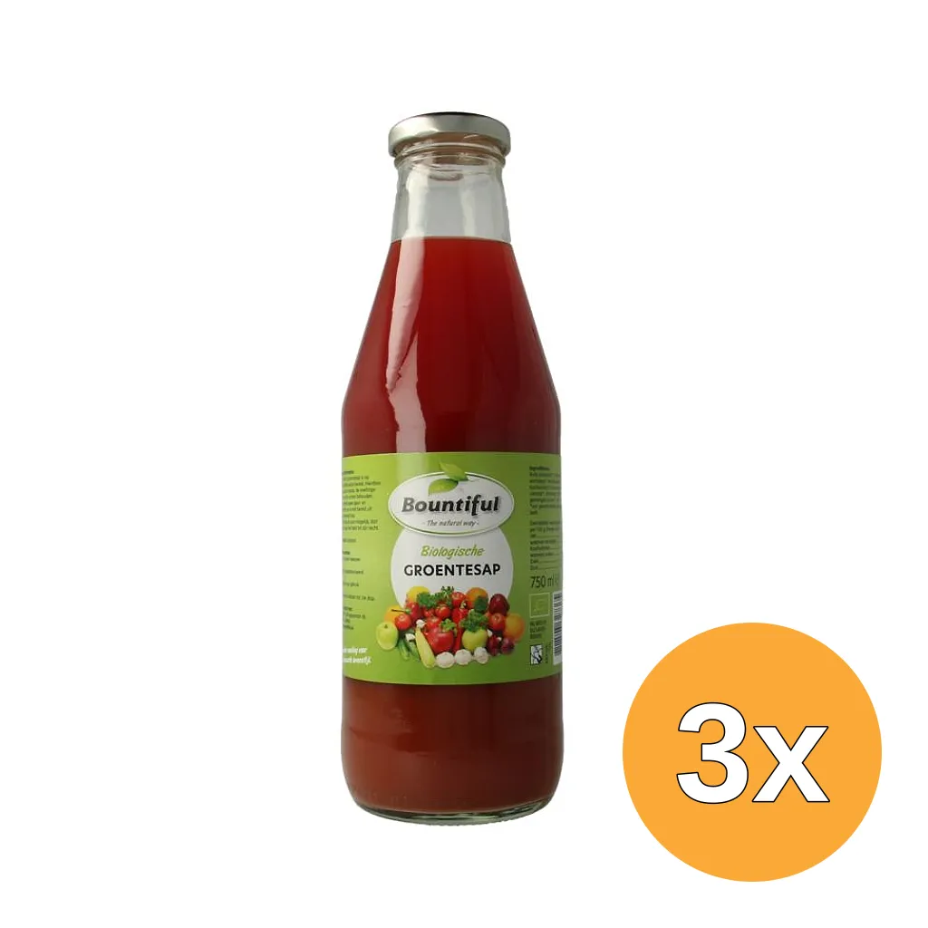 3x Bountifulgroentesap bio (750 ml)