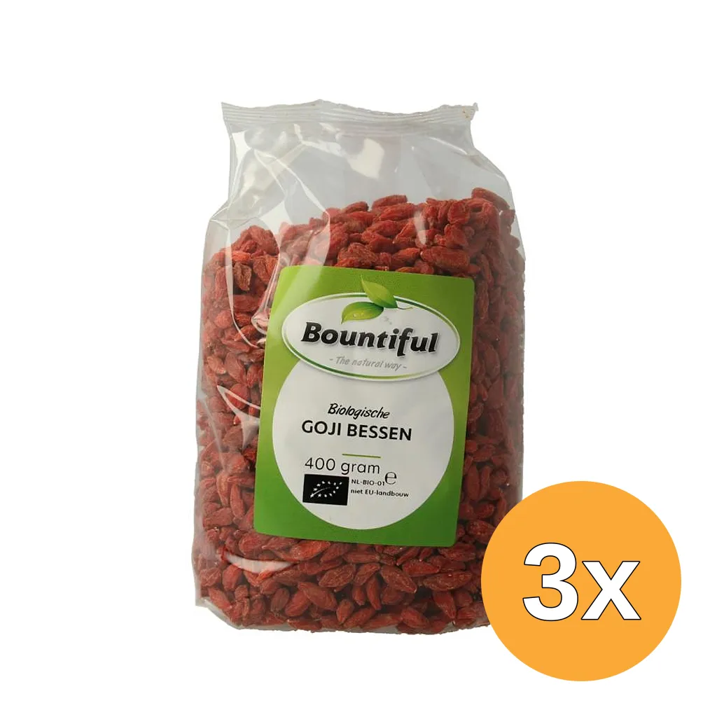 3x Bountiful Goji Bessen Bio (400 gr)