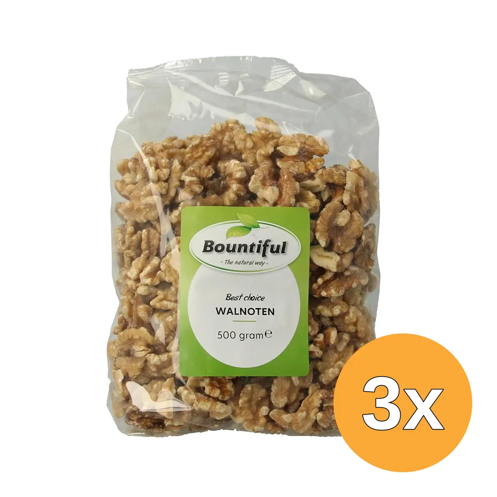 3x Bountiful Chileense Walnoten (500 gr)