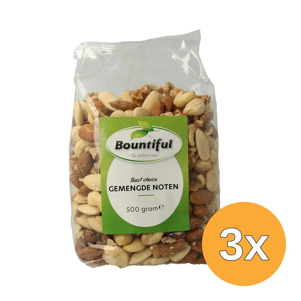 3x Bountiful Gemengde Noten (500 gr)