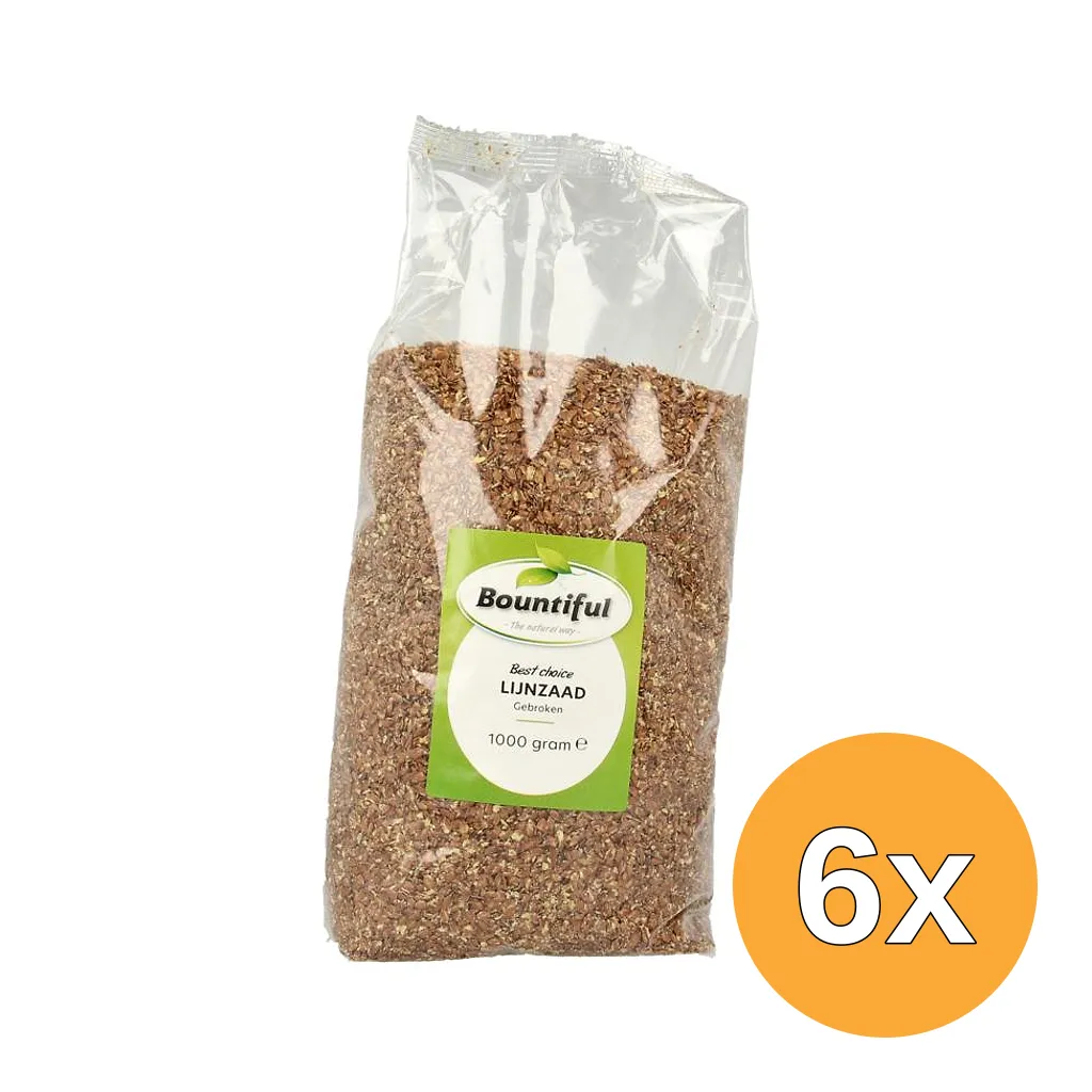 6x Bountiful Lijnzaad Gebroken Bc (1000 gr)