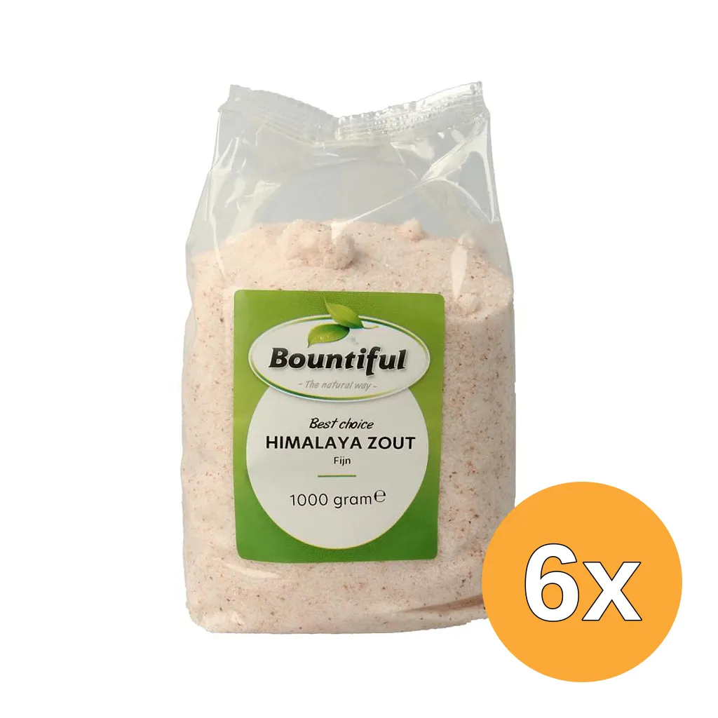 6x Bountiful Himalaya Zout Fijn (1000 gr)