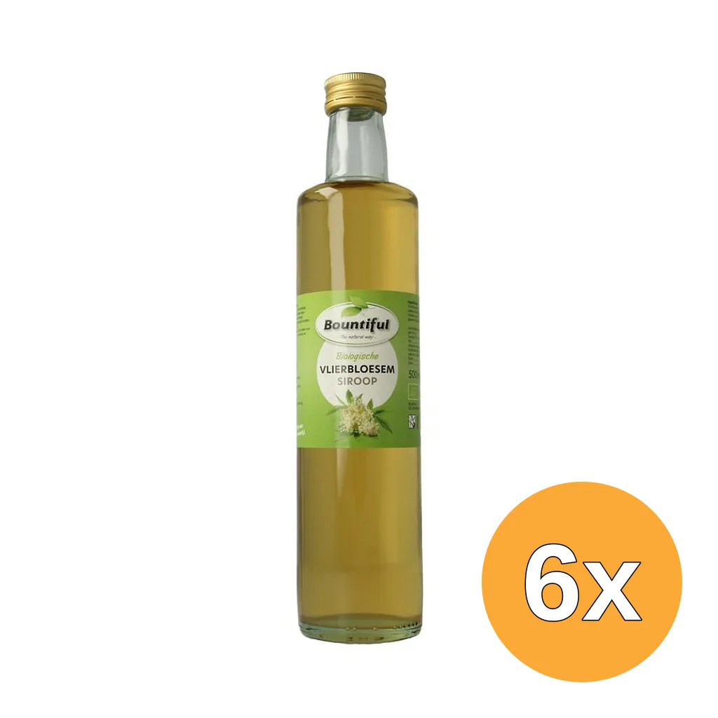 6x Bountiful Vlierbloesemsiroop bio (500 ml)