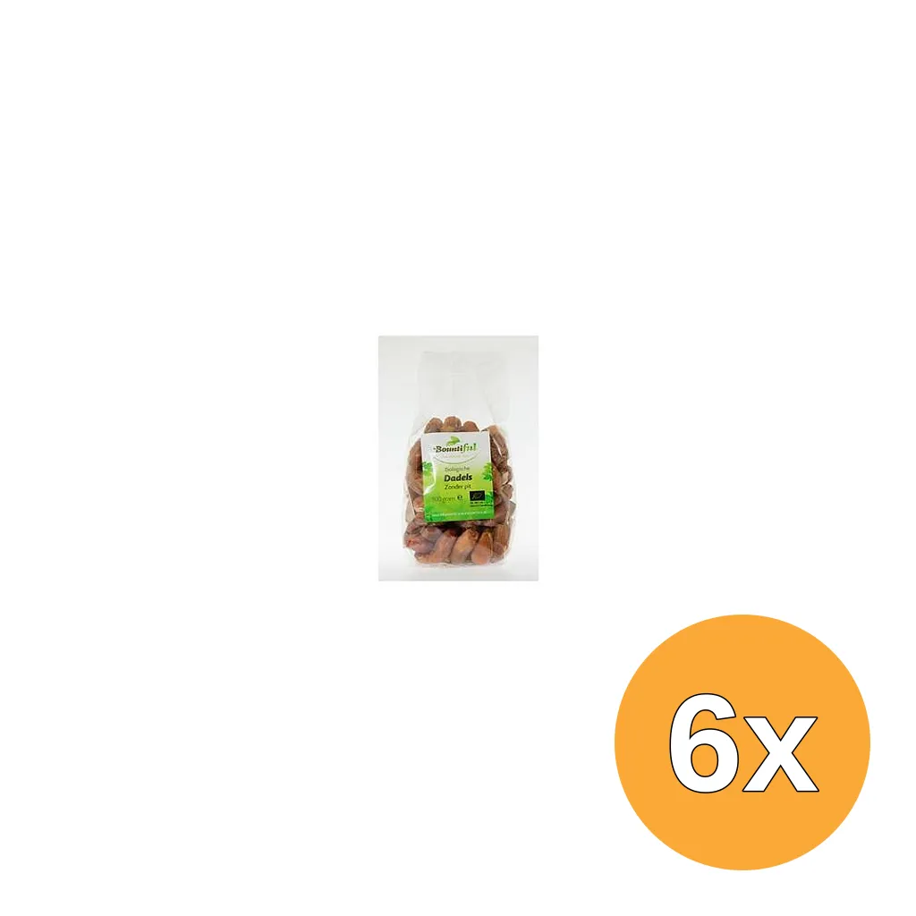 6x Bountiful Dadels Zonder Pit Bio (500 gr)