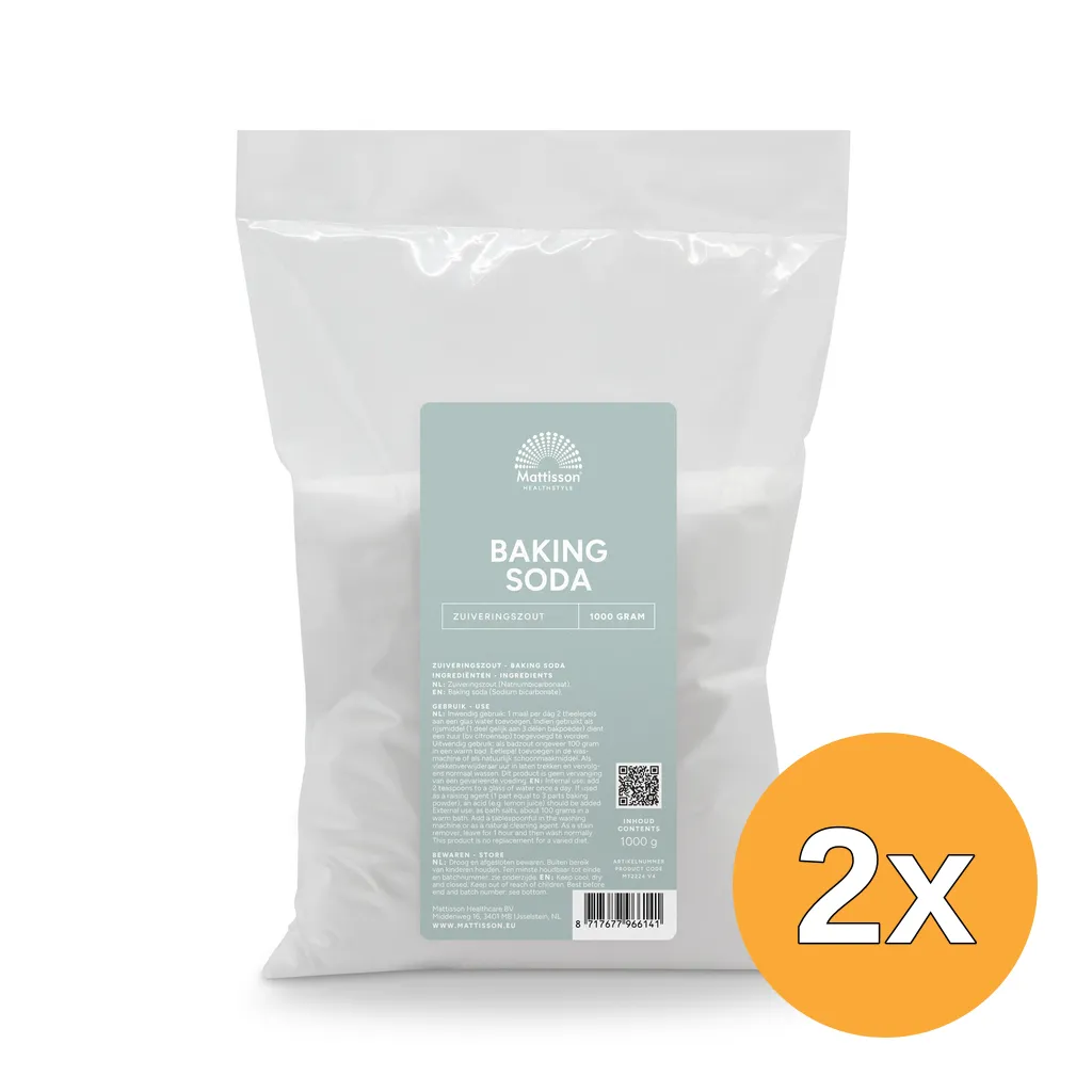 2x Mattisson Baking Soda Zuiveringszout Natriumbicarbonaat (1000 gr)