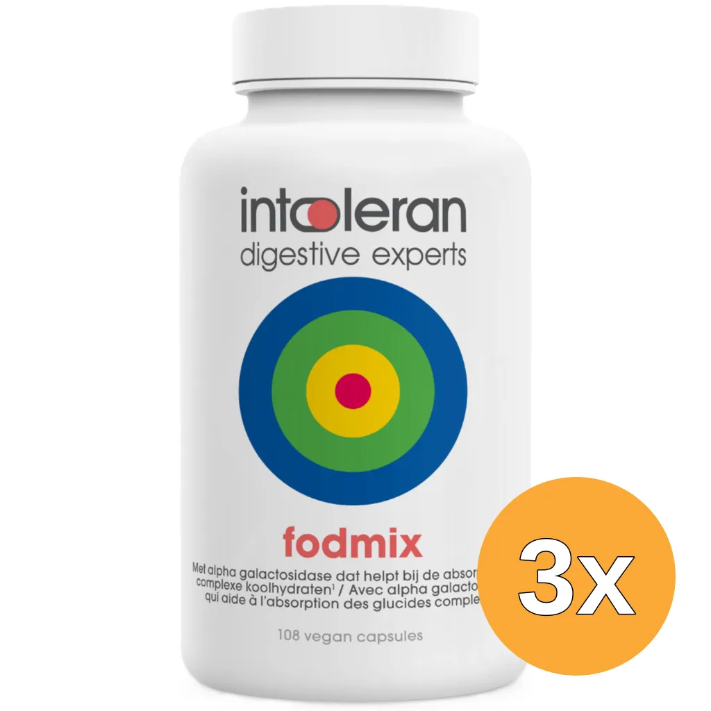 3x Intoleran Quatrase 10.000 (108 vega capsules)