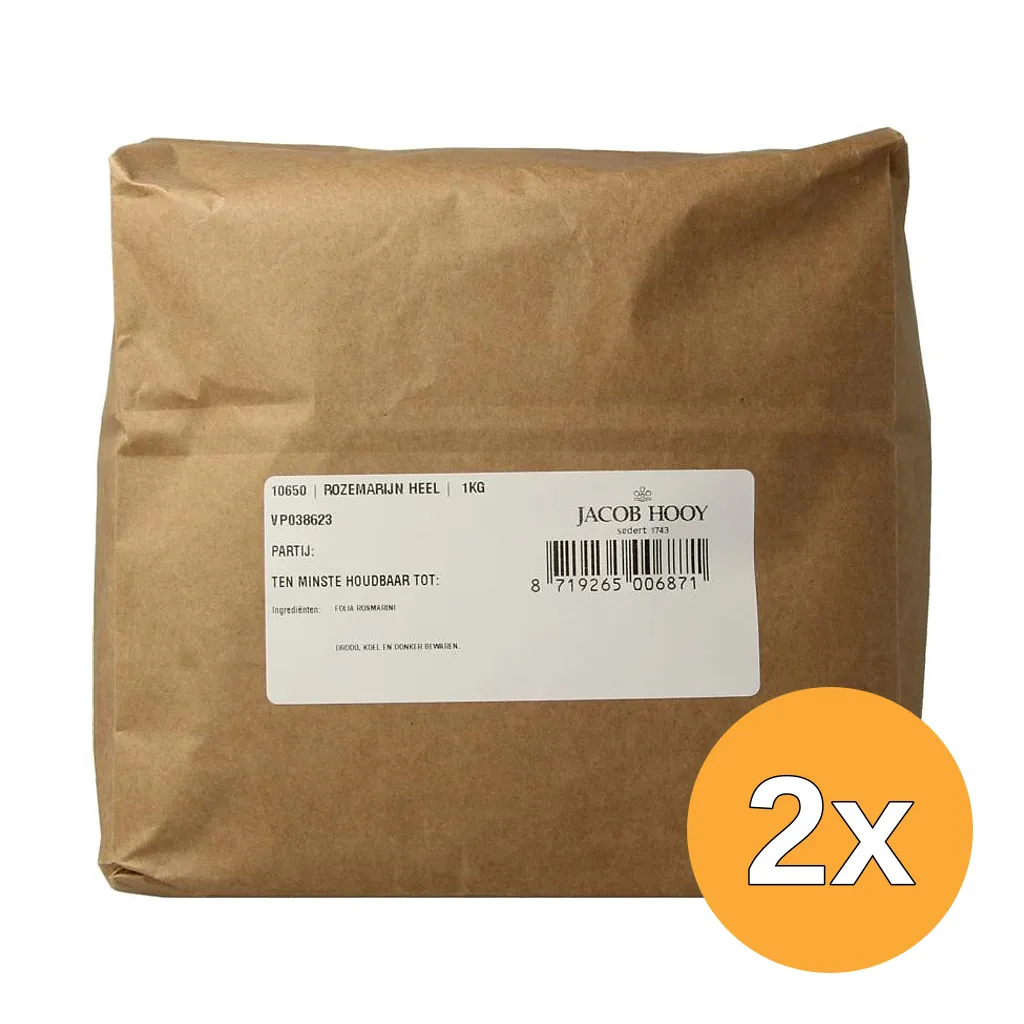 2x Jacob Hooy Rozemarijn heel (1000 gr)