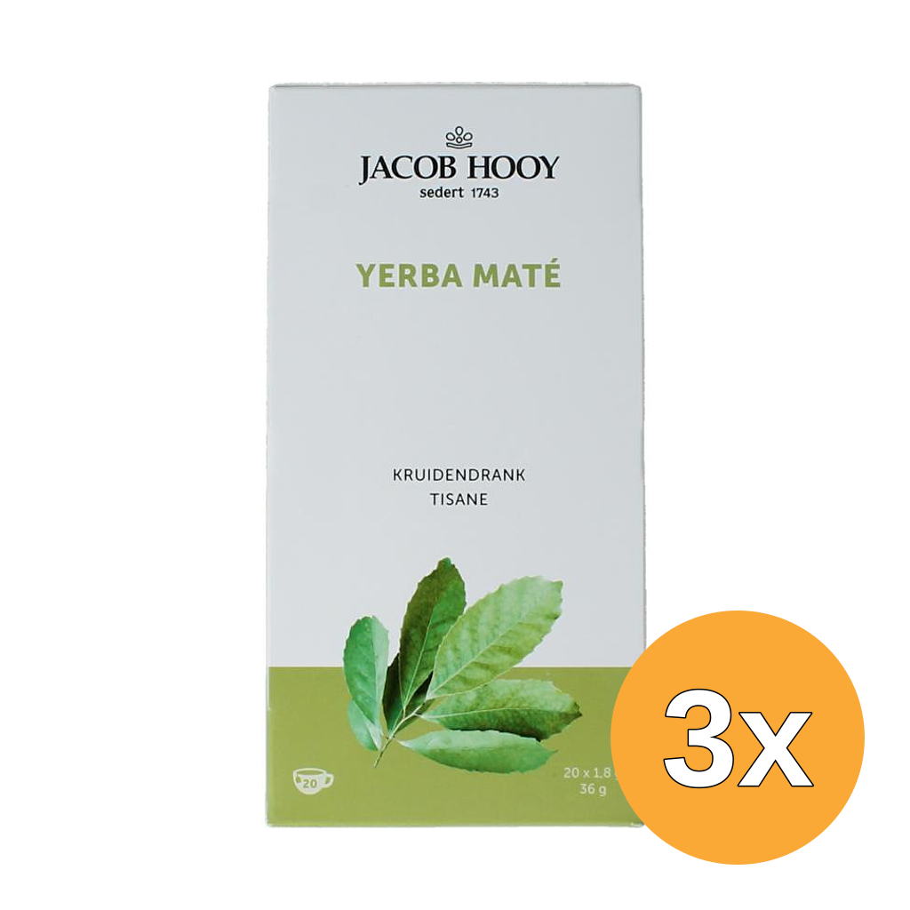 3x Jacob Hooy Yerba Maté (20 zakjes)