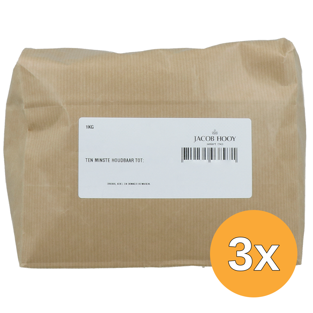 3x Jacob Hooy Laurierblad Gemalen (1000 gr)