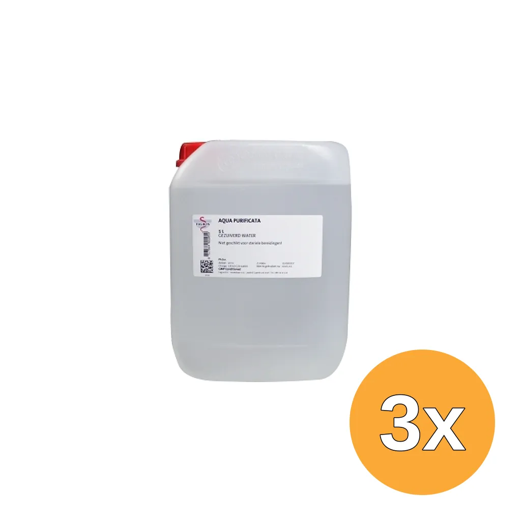 3x Fagron Aqua purificata (5000 ml)