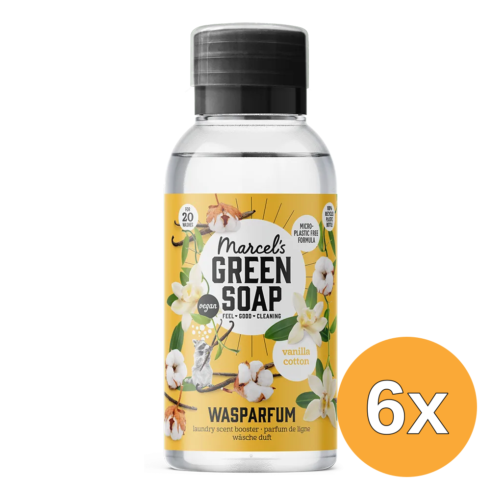 6x Marcel’s Green Soap Wasparfum Vanille & Katoen (250 ml)