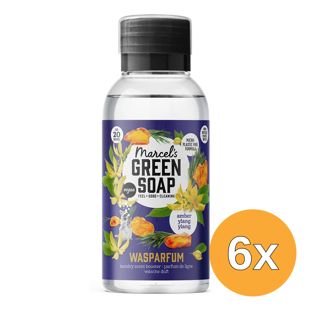 6x Marcel’s Green Soap Wasparfum Amber & Ylang Ylang (250 ml)