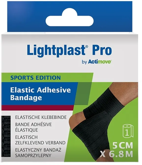 Lightplast® Pro By Actimove Sports Edition Zwart (5cm x 6,8m)