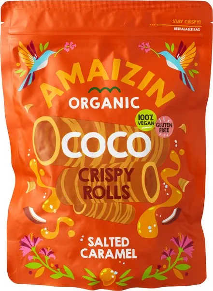 Amaizin Crispy Rolls Gezouten Karamel (140 gr)