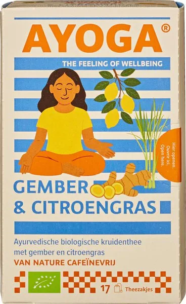 Ayoga Kruidenthee Gember Citroengras (34 gr)