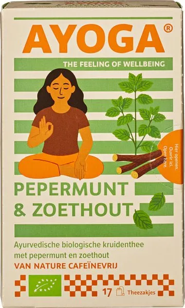Ayoga Kruidenthee Pepermunt Zoethout (25,5 gr)