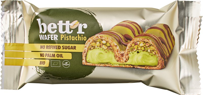 Bett'r Wafer Bar Pistachecrème (34 gr)