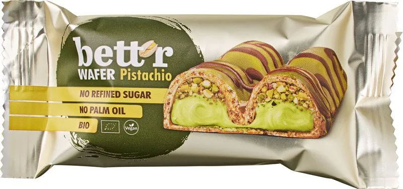Bett'r Wafer Bar Pistachecrème (34 gr)
