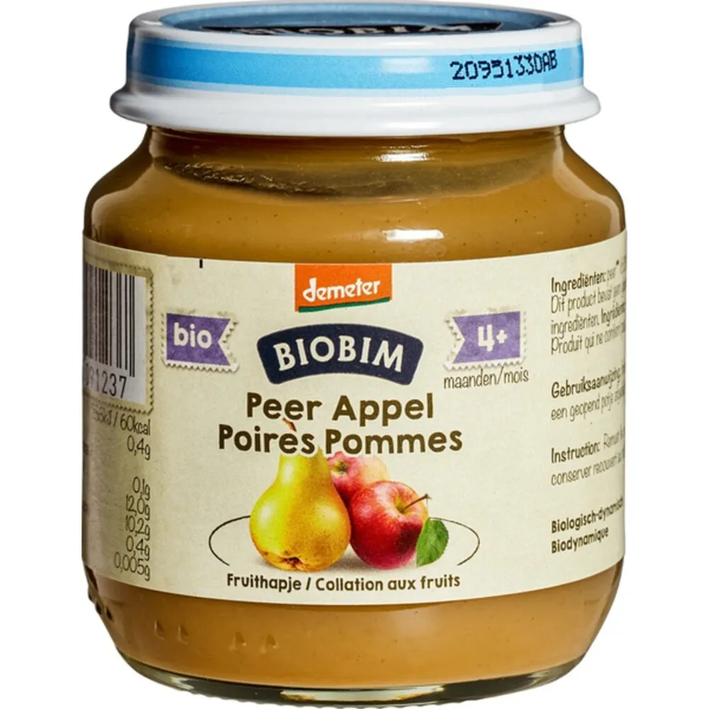 Biobim Fruithapje Appel Peer 4+ Mnd (125 gr)