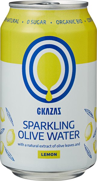 Gkazas Bruisend Olijf Water Citroen (330 ml)