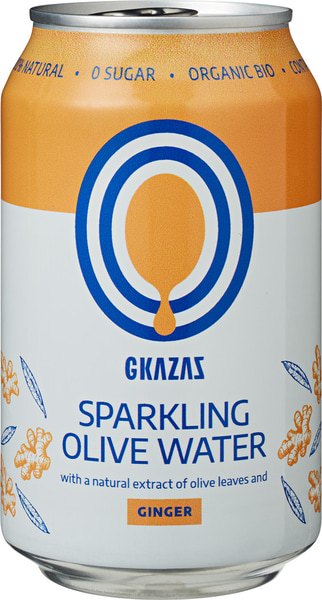Gkazas Bruisend Olijf Water Gember (330 ml)