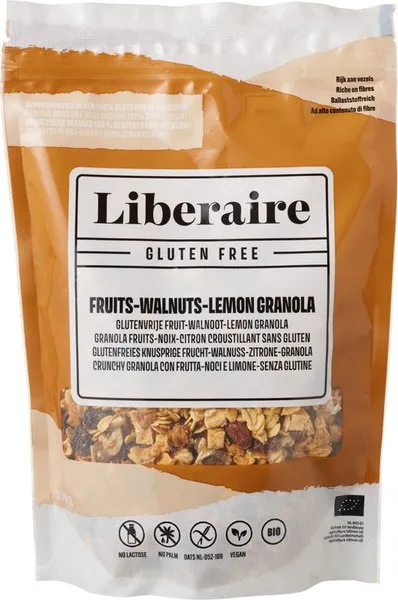 Liberaire Granola Fruit, Walnoot & Citroen Glutenvrij (330 gr)