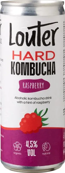 Louter Hard Kombucha Framboos (250 ml)