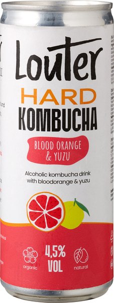 Louter Hard Kombucha Bloedsinaasappel Yuzu (250 ml)