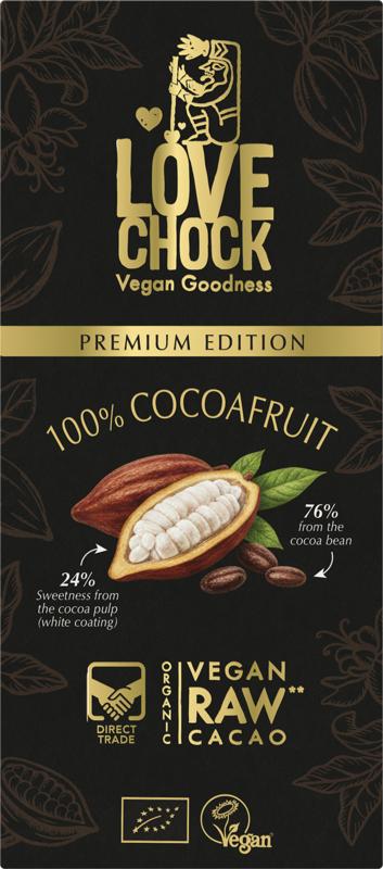 Lovechock Raw Chocoladereep Cacaovrucht 100% (70 gr)