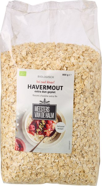 Meesters van De Halm Havermout Extra Dun Geplet (800 gr)