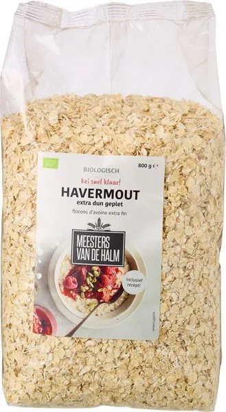 Meesters van De Halm Havermout Extra Dun Geplet (800 gr)