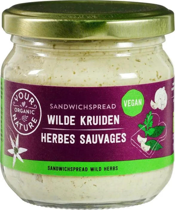 Your Organic Nature Sandwichspread Wilde Kruiden (180 gr)